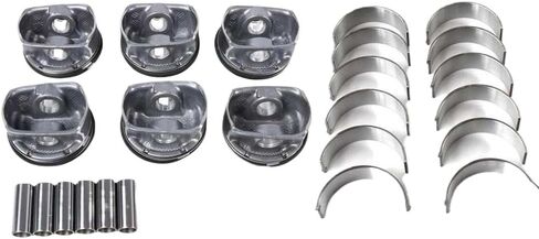 مجموعة إعادة بناء المحرك حلقات المكابس مجموعة محامل قضيب التوصيل المتوافقة مع N52B30 E87 E90 E92 E60 130i 330i 530i in Kuwait