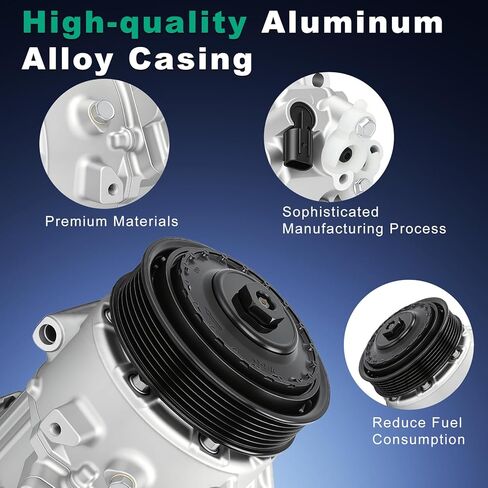 AC Compressor with Clutch Compatible with Toyota Camry 2.5L 2012-2017, RAV4 2.5L 2009-2012 Air Conditioning Compressor with Pre-Filled Oil 88310-08080, 88310-08081 in Kuwait