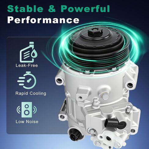 AC Compressor with Clutch Compatible with Toyota Camry 2.5L 2012-2017, RAV4 2.5L 2009-2012 Air Conditioning Compressor with Pre-Filled Oil 88310-08080, 88310-08081 in Kuwait