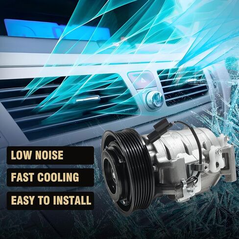 Air Conditioner AC Compressor with A/C Clutch for Honda Accord 2008-2012 2.4L,for Crosstour 2012-2015 2.4L,Replaces CO 11224C, 158333, 157333, 38810R40A01, 38900R40A01, 38924R40A01 in Saudi Arabia