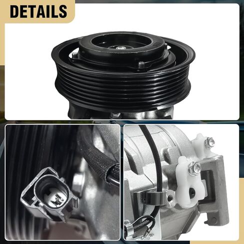 Air Conditioner AC Compressor with A/C Clutch for Honda Accord 2008-2012 2.4L,for Crosstour 2012-2015 2.4L,Replaces CO 11224C, 158333, 157333, 38810R40A01, 38900R40A01, 38924R40A01 in Saudi Arabia