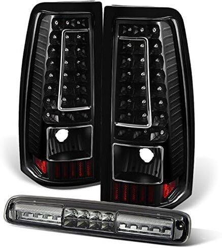 AKKON - For Chevy Silverado Sierra LED Black Rear Tail Lights Replacement + Smoke LED 3rd Brake Cargo Light Lamp in Saudi Arabia