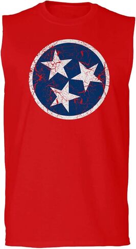 0518. Vintage Retro Distressed Graphic Tennessee Flag Stars Men's Muscle Tank Sleeveles t Shirt in Saudi Arabia