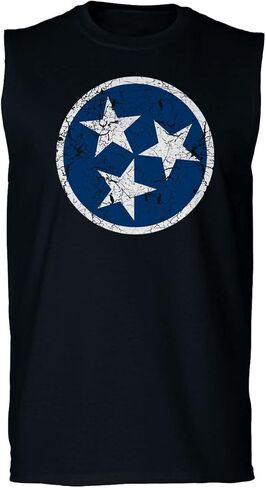 0518. Vintage Retro Distressed Graphic Tennessee Flag Stars Men's Muscle Tank Sleeveles t Shirt in Saudi Arabia