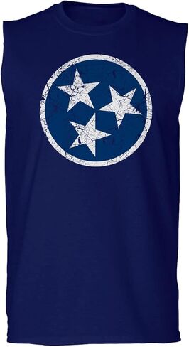 0518. Vintage Retro Distressed Graphic Tennessee Flag Stars Men's Muscle Tank Sleeveles t Shirt in Saudi Arabia