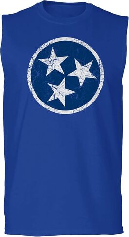 0518. Vintage Retro Distressed Graphic Tennessee Flag Stars Men's Muscle Tank Sleeveles t Shirt in Saudi Arabia