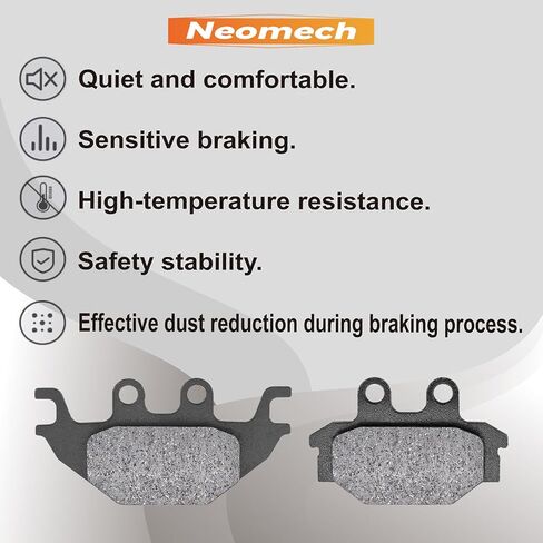 Fornt and Rear Brake Pads for Can Am DS250 DS 250 2007-2014, Kawasaki Brute Force 300 KVF300 MXU 250 270 300 500 UXV 450i 500 700 4x4 Quadlander 300 600 Arctic Cat 250 300 in Kuwait