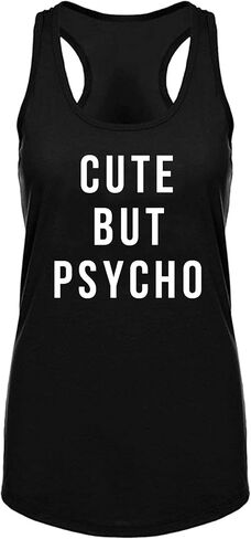 Women's Cute But Psycho Workout Gym Funny Printed Tank Top in Saudi Arabia