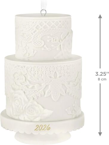Hallmark Keepsake Christmas Ornament 2026, Wedding Cake 2026, Porcelain, Wedding Gifts in Saudi Arabia