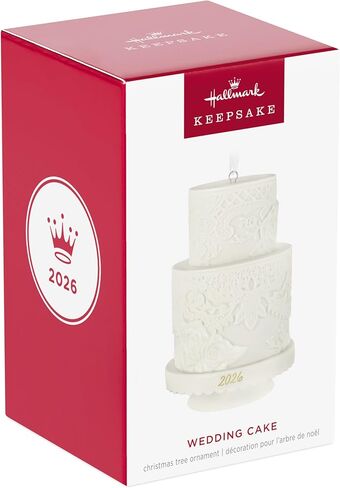 Hallmark Keepsake Christmas Ornament 2026, Wedding Cake 2026, Porcelain, Wedding Gifts in Saudi Arabia