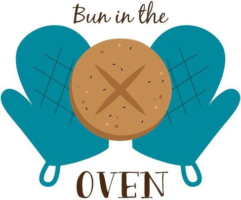 CafePress Bun in Oven 5.5" Round Car Magnet Magnetic Bumper Display in Saudi Arabia