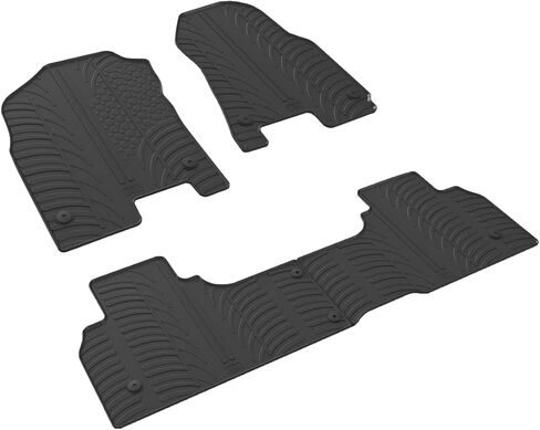 Gledring USA Custom Fit All-Weather Rubber Floor Mats Intended for RAM 1500 Crew Cab Without Toolbox 2019-2024, No Trimming Required, Tailored Custom Fit, Protects from Rain, Mud, & Snow. in Kuwait
