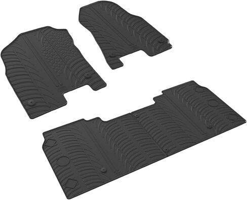 Gledring USA Custom Fit All-Weather Rubber Floor Mats Intended for RAM 1500 Crew Cab Without Toolbox 2019-2024, No Trimming Required, Tailored Custom Fit, Protects from Rain, Mud, & Snow. in Saudi Arabia