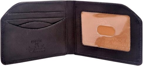 Tony Perotti Mens Italian Cow Leather Slim Front Pocket Bifold Edge Wallet in Saudi Arabia