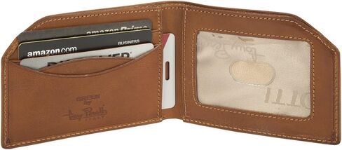 Tony Perotti Mens Italian Cow Leather Slim Front Pocket Bifold Edge Wallet in Saudi Arabia