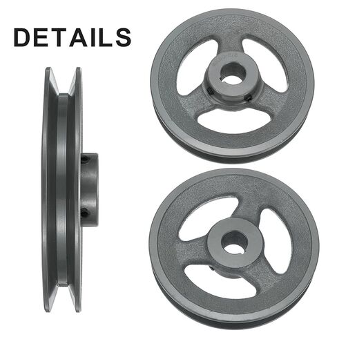 uxcell BK57-1 1/8 V-Belt Sheave 1-1/8 "تتحمل 5.45" OD أحادية الأخدود الويب Sheave بالملل إلى الحجم، الحديد الزهر، قسم الحزام لحزام 3L أو B in Saudi Arabia