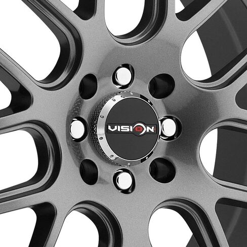 عجلة Vision 426 Cross Gunmetal بلمسة نهائية مطلية (14x5.5 بوصة/4x100 ملم) in Saudi Arabia
