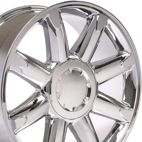 إطارات OE Wheels CV85 مقاس 20 بوصة تناسب طراز يوكون دينالي 6x139.7 20x8.5 كروم - هولاندر 5304 (مجموعة من 4) in Saudi Arabia