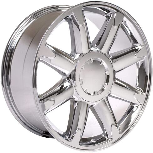 إطارات OE Wheels CV85 مقاس 20 بوصة تناسب طراز يوكون دينالي 6x139.7 20x8.5 كروم - هولاندر 5304 (مجموعة من 4) in Saudi Arabia