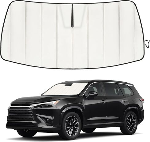 Windshield Sun Shade for Nissan Rogue 2021-2025 2026, Front Window Visor Accessories, Accordion Folding Design Blocks Heat & UV Rays Maintain Cool Interior and Save Space in Kuwait