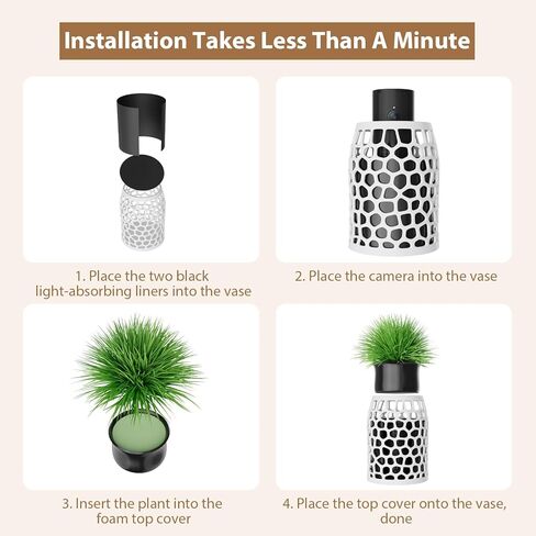 Upgrade Camera Disguise Vase Compatible with Ring Indoor 2nd Gen Camera, Includes Fake Plant in Kuwait