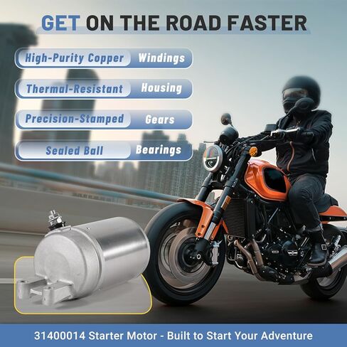12V Engine Starter Motor, 31400014 Fit for 2015-2020 Harley Davidson Street 500 750 - Replace TG428000-9461 in Kuwait