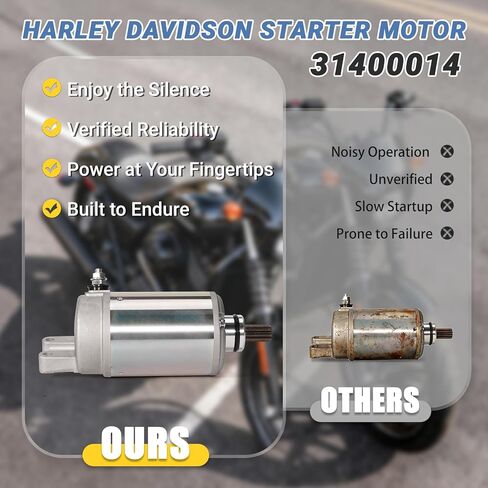 12V Engine Starter Motor, 31400014 Fit for 2015-2020 Harley Davidson Street 500 750 - Replace TG428000-9461 in Kuwait