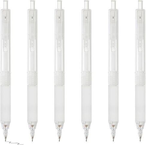 M&G 6Pcs Mechanical Pencil Set, 0.7mm Mechanical Lead Pencils for Drafting Sketching Art Class Writing Office Classroom, White in Saudi Arabia