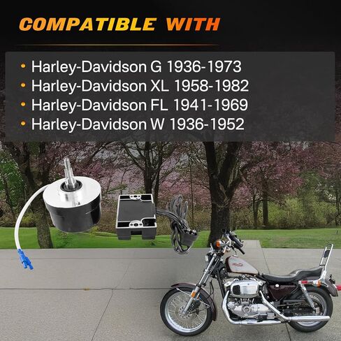 32-0371 Black 17 Amp 12 Volt Alternator Generator Conversion Kit Compatible with Harley-Davidson 1936-1973 G 1958-1982 XL 1941-1969 FL 1936-1952 W in Kuwait