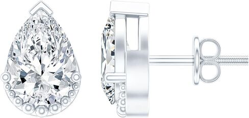 أقراط مويسانيتي معتمدة 1.5 قيراط من الفضة، جودة D-Vs1، أقراط مويسانيتي للسيدات (مثالية للهدايا) in Kuwait