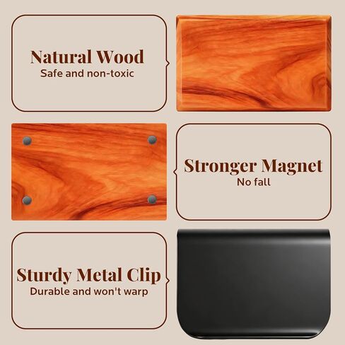 معطر هواء للسيارة - معطر هواء خشبي - خشب الساج العنبر كابانا - معطرات سيارة طبيعية تدوم طويلاً - مشبك متضمن in Kuwait