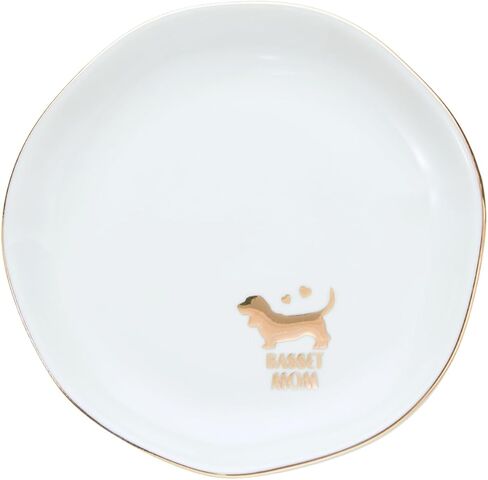 InnoBeta Basset Hound Gifs for women, Ceramic Jewelry Tray Decorative Trinket Dish for Rings Earrings Necklaces Bracelet Watch Keys, Gifts for Birthday, Mother's Day, Christmas - 4.75" in Saudi Arabia