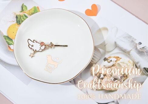 InnoBeta Basset Hound Gifs for women, Ceramic Jewelry Tray Decorative Trinket Dish for Rings Earrings Necklaces Bracelet Watch Keys, Gifts for Birthday, Mother's Day, Christmas - 4.75" in Saudi Arabia