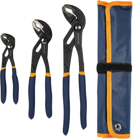 كماشة مضخة مياه من مانفور، 7/10/12 بوصة كماشة مفصلية سريعة الفك مع فك على شكل حرف V، لأنابيب الإمساك والقضبان والأعمدة in Kuwait