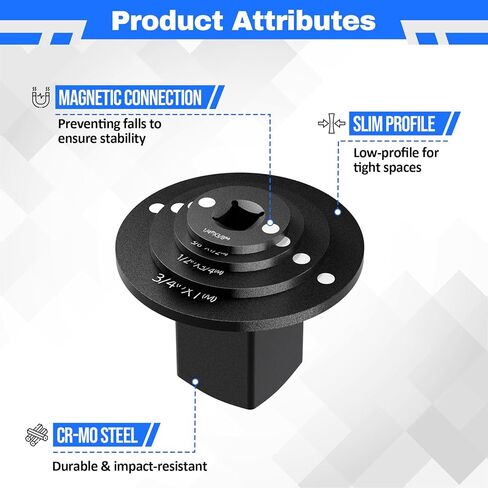 مجموعة محول مقبس منخفض 4 قطع، محول سقاطة المحرك للمساحات الضيقة 3/4 بوصة إلى 1 بوصة، 1/2 بوصة إلى 3/4 بوصة، 3/8 بوصة إلى 1/2 بوصة، 1/4 بوصة إلى 3/8 بوصة in Kuwait