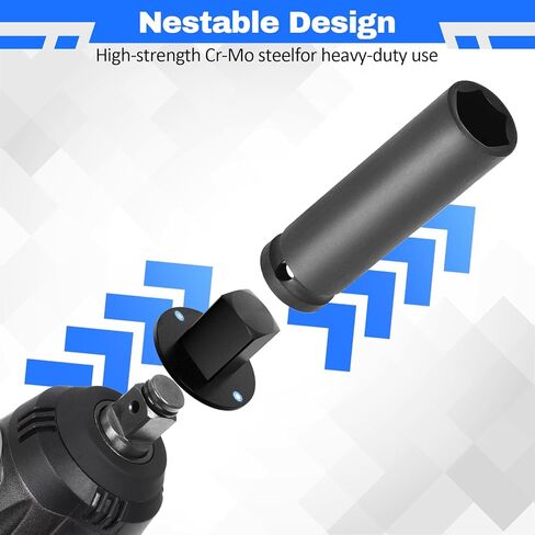 مجموعة محول مقبس منخفض 4 قطع، محول سقاطة المحرك للمساحات الضيقة 3/4 بوصة إلى 1 بوصة، 1/2 بوصة إلى 3/4 بوصة، 3/8 بوصة إلى 1/2 بوصة، 1/4 بوصة إلى 3/8 بوصة in Kuwait