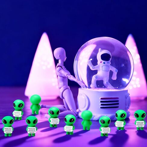 Soulchen 50 قطعة من الهدايا الملهمة للموظفين، ديكور حيوانات فضائي رائع صغير، مطاط إيجابي، كائن فضائي للتشجيع اليومي، التأكيد الذاتي، ديكور UFO العبقري غريب الأطوار in Kuwait