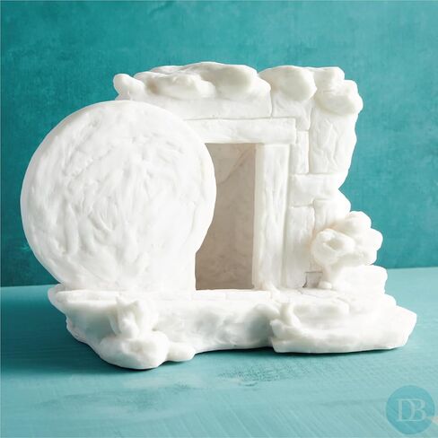 Deseret Book Empty Tomb Easter Scene - He is Risen - Resin Marble Finish Sculpture - Religious Easter Decoration for Home, Office Tabletop, Shelf Decor (5 inch) in Saudi Arabia