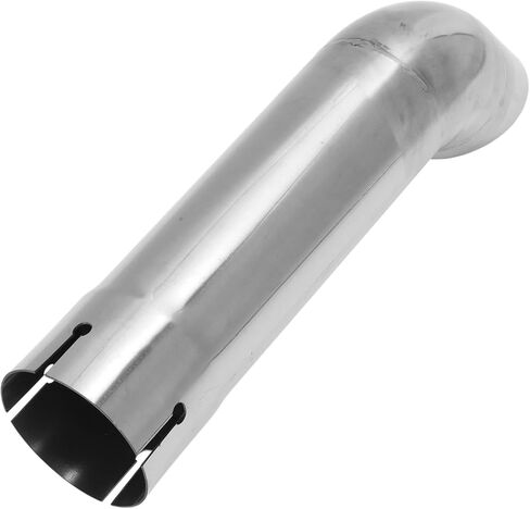 Motoforti 2.5 بوصة مدخل معرف رفض ماسورة العادم T304 الفولاذ المقاوم للصدأ سطح تلميع مغزل منحنى الكوع أنبوب 12 بوصة الطول الإجمالي مناسب لأنابيب العادم 2.5 بوصة OD in Saudi Arabia