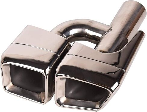 2 قطعة ماسورة عادم السيارة تلميح الخمار الفولاذ المقاوم للصدأ صالح لمرسيدس بنز W212 E63 AMG 2006-2013 in Kuwait