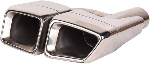 2 قطعة ماسورة عادم السيارة تلميح الخمار الفولاذ المقاوم للصدأ صالح لمرسيدس بنز W212 E63 AMG 2006-2013 in Kuwait