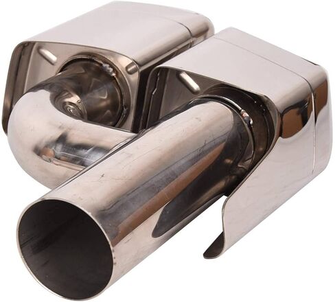 2 قطعة ماسورة عادم السيارة تلميح الخمار الفولاذ المقاوم للصدأ صالح لمرسيدس بنز W212 E63 AMG 2006-2013 in Kuwait