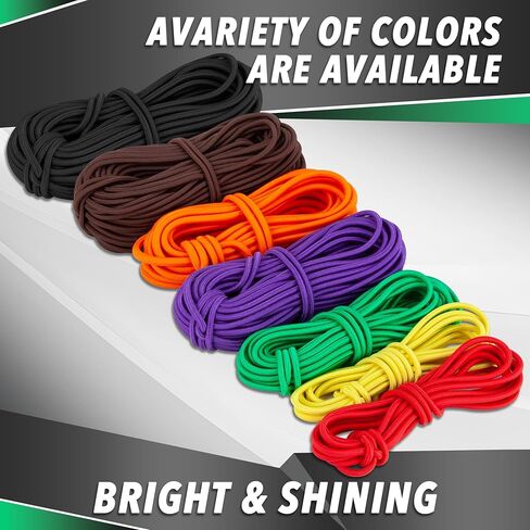 CARTMAN 1/8“ Marine Grade Elastic Cord Crafting Stretch String, 10ft, for Camping, Kayak Deck, Crafting Red Color in Saudi Arabia