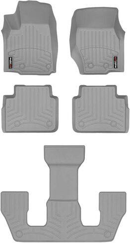 بطانات أرضية مخصصة من WeatherTech لسيارة Jeep Grand Cherokee L، Grand Cherokee L، Grand Cherokee L - مجموعة كاملة (4417821-441696-2-3)، أسود in Kuwait