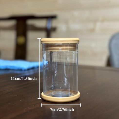 Clear Glass Hydroponic Vase, Transparent Plant Propagation Station for Indoor Plants, Flower Vase with Wooden Base for Home Office Decor in Saudi Arabia
