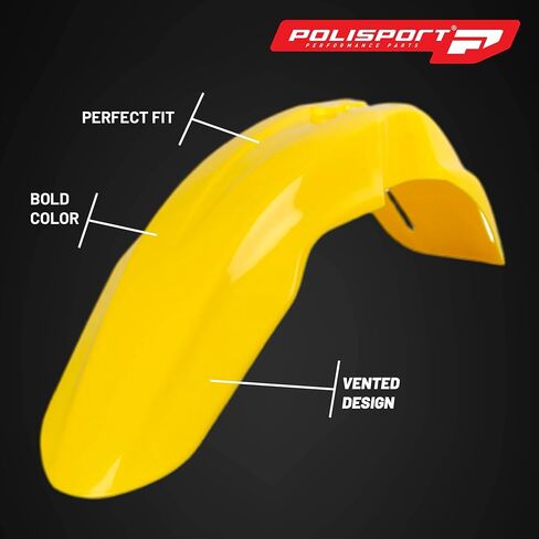 Polisport Motocross (MX) Replica Plastic Kit for Suzuki RMZ 450 (2005-06) Dirt Bike – OEM Quality, Durable, Flexible & Perfect Fit – Yellow/White in Kuwait