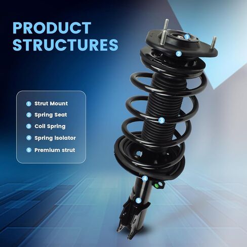 4PCS Front Struts & Sway Bars End Links for 2003 2004 2005 2006 2007 2008 Toyota Corolla Shocks Absorbers Assembly w/Coil Spring Suspensions Replace 172114 172115 K90433/K80230 in Kuwait