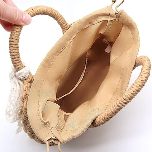 Straw Clutch Top Handle Handbags Rattan Straw Bag Summer Beach Tote Shoulder Bag Crossbody Travel Beach Tote in Saudi Arabia