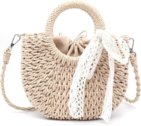 Straw Clutch Top Handle Handbags Rattan Straw Bag Summer Beach Tote Shoulder Bag Crossbody Travel Beach Tote in Saudi Arabia