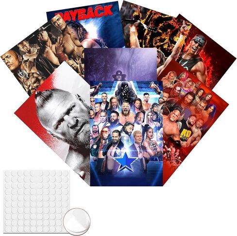 ملصق حائط Babymiu Wrestling Fighter 8 عبوات مقاس 11.5 × 16.5 بوصة. الهدايا الرياضية، لوازم الحفلات، نسخة غير مؤطرة، ملصق طباعة عالي الدقة لغرفة الأطفال، ديكور جداري فني in Saudi Arabia